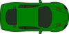 Green Car - Top View Clip Art