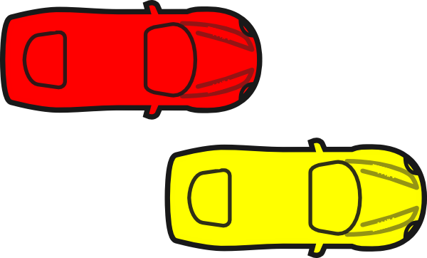 Red Car Top View clip art