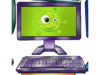 Purple Computer Green Clip Art