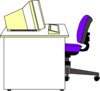 Office Desk Neautral Clip Art