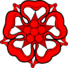 Red White Red Heraldric Flower Clip Art