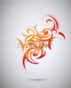 Orange Firey Swirls Clip Art