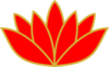 Red And Gold Lotus Flower Picture Clip Art