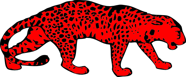 Red Leopard, Right Facing Clip Art at  - vector clip art online,  royalty free & public domain