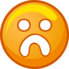 Orange Frown Button Clip Art