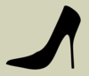 High Heel Silhouette With Cream Background Clip Art