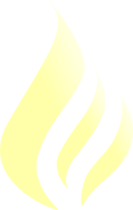 Blue Flame Simple Yellow White Clip Art