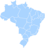 Mapa Brasil Azul1 Clip Art