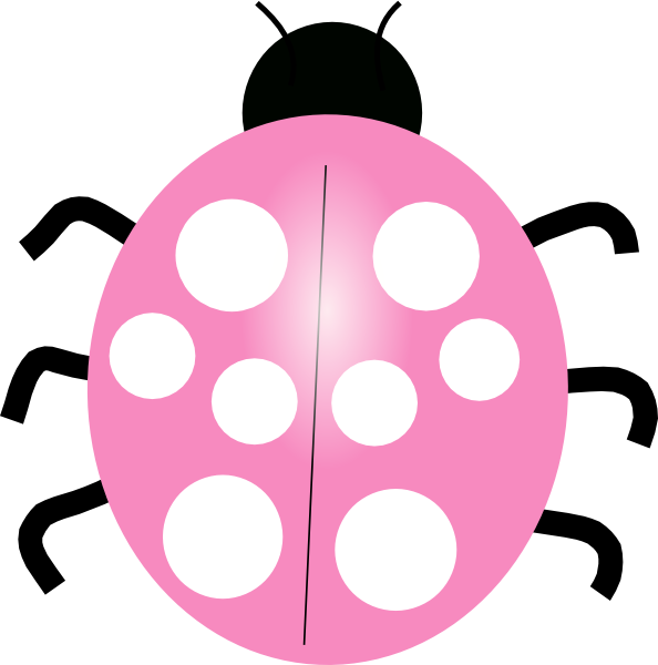 pink ladybug clip art free - photo #8