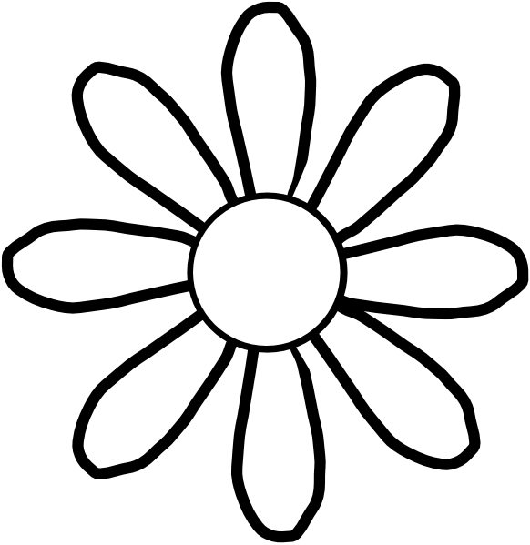 clipart of flowers black and white - photo #37