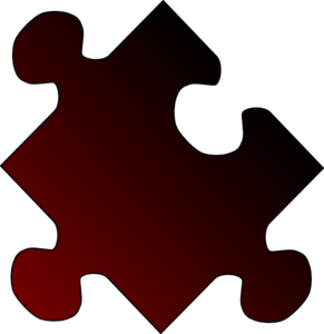 Puzzle Gradient Red-black Clip Art