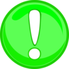 Green Caution Icon Clip Art