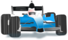 Blue Race Car Clip Art
