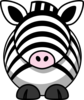 Zebra With No Eyes Clip Art