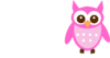 Cute Pink Owl Clip Art