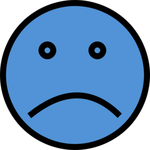 Sad Face Blue Two Clip Art at Clker.com - vector clip art online