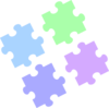 Jigsaw Puzzle - Pastel Pieces Apart Clip Art