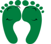 Green Happy Feet Clip Art