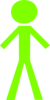 Lime Green Stick Man Clip Art