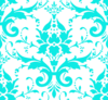 Aqua Damask Pattern 0deae4 Clip Art