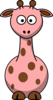 Pink Giraffe Clip Art