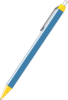 Blue Pen  Clip Art