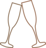 Champagne Glass Brown Clip Art