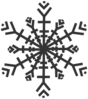 Grey Snowflake Clip Art