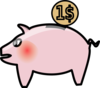 Piggy Bank Derivative 4  Clip Art