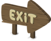 Alpine Landscape Exit Sign Clip Art