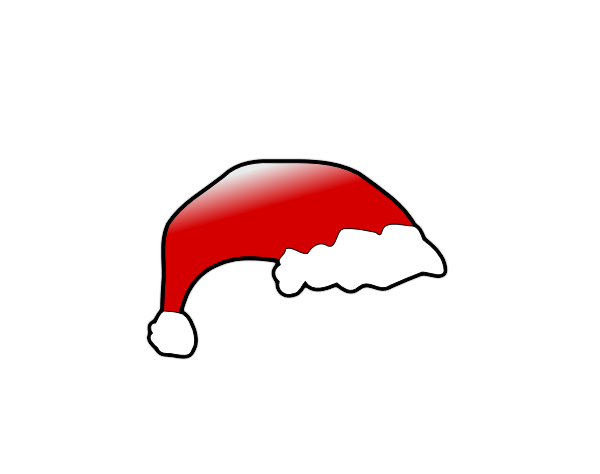 santa hat clipart black and white - photo #32