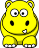 Yellow Hippo Clip Art
