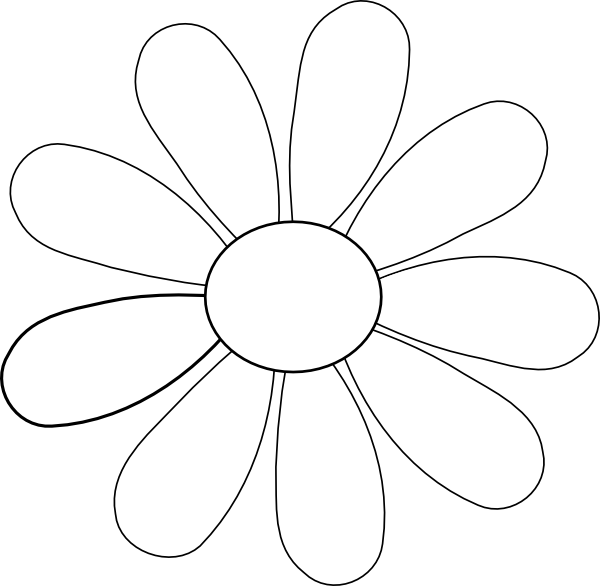 clipart flower outline - photo #27