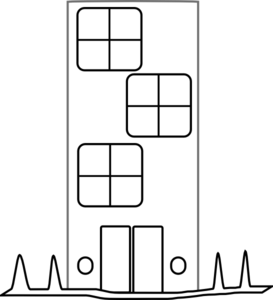 Apartment-bw Outline Clip Art