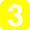 Number 3 Yellow Clip Art