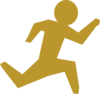 Running Man - Race Gold Clip Art