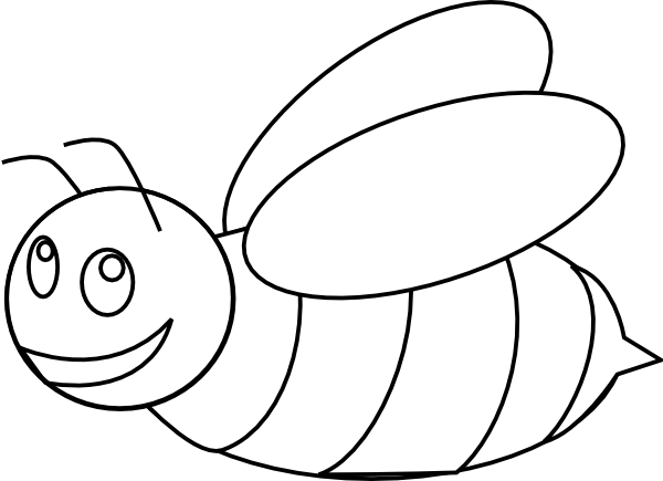 honey bee clipart black and white - photo #36