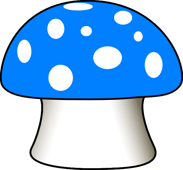 blue mushroom clipart - photo #1