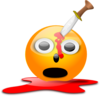 Stabbed Smiley Clip Art