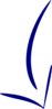 Blue Arrow Curved  Clip Art