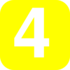 Number 4 Yellow Clip Art
