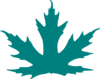 Dark Teal Leaf Clip Art