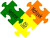 Puzzle Pieces Connected Clip Art