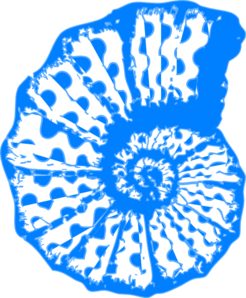Blue Swirl Shell Clip Art