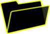 Black And Yellow Folder Clip Art