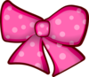 Pink Bow  Clip Art