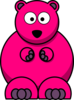 Fushia Bear Clip Art