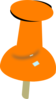 Orange Push Pin Clip Art