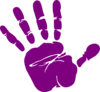Purple Hand Print Clip Art