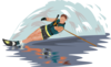 Waterskiier Enlarged Clip Art